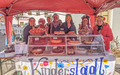 Kuchenverkauf beim Obinger Spinnerathlon